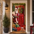 thumbnail image 4 of Christmas Door Cover, 72 x 36 Inch Christmas Decorations for Front Door, Red, 4 of 5