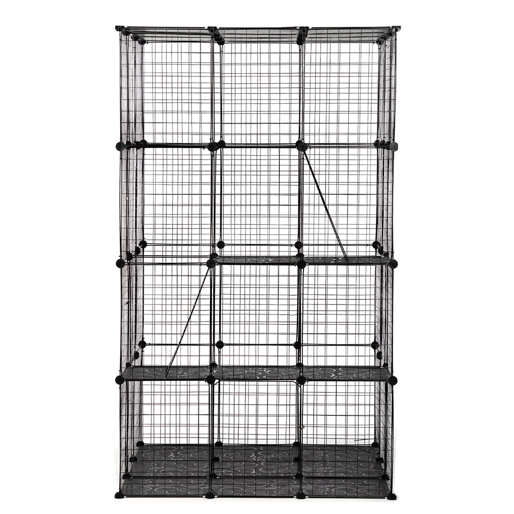 Kadyn Ferret Cage, Animal House Cage Large Metal Pet 3-Tier Cat Cage with 3 Platforms, 3 Ramps and 4 Doors Kitten Cage, Indoor Outdoor Kadyn Ferret Cage, Animal House Cage Large Metal Pet 3-Tier Cat Cage with 3 Platforms, 3 Ramps and 4 Doors Kitten Cage, Indoor Outdoor