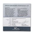 thumbnail image 4 of 2017 Netherlands 1 oz Silver Proof Lion Dollar (w/Box & COA), 4 of 4