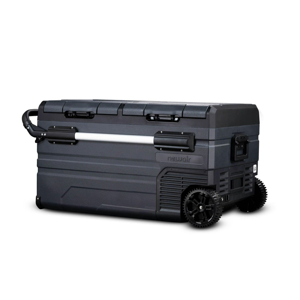 NewAir Portable 80 Qt. Electric Car Camping Cooler with 4 Battery
