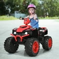 thumbnail image 2 of Costway 12V Kids 4-Wheeler ATV Quad Ride On Car w/ LED Lights Music  USB Red, 2 of 11