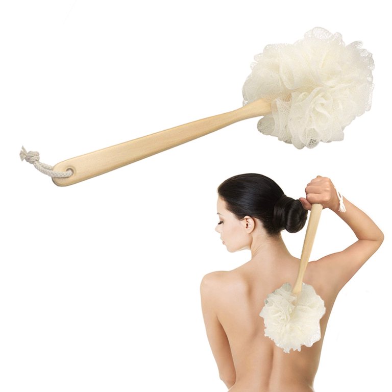 Spa Shower Body Brush Long Handled Loofah Back Scrubber Skin