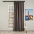 thumbnail image 2 of 3S Brother's Home Decorative Grey Curtains Extra Wide Extra Long Luxury Colors Linen Look Custom Made 5-25 Feet Made in Turkey Hang Back Tab ( 1 Panel ) Home Décor (52"Wx132"L), 2 of 6