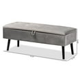 thumbnail image 4 of Baxton Studio Banc de Rangement en Bois Finition Gris et Brun Foncé, 4 of 12
