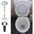 thumbnail image 1 of Fijaciones con bisagras para asiento de inodoro, bisagras de liberación rápida, fijaciones con bisagras para asiento de inodoro, con tornillos de goma de repuesto, 5 cm de diámetro plateado 1 par Banban ShuxiuWang 8390614766983, 1 of 1