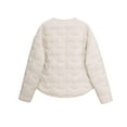 thumbnail image 3 of Itsame Puffer Jackets Womens Winter Coats Lightweight Solid Color Cotton for Women Quilted Jacket White Size L, 3 of 8