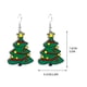 thumbnail image 4 of Árbol de Navidad Luces Pendientes de Madera Conjunto con Santa Claus Enano Muñeco de Nieve Colgantes, Aleación Acrílico Ligero Regalo de Fiesta para Mujeres, Niña, 4 of 4