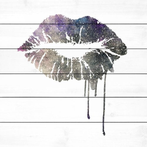 Marmont Hill 'Lips Dripping' by Diana Alcala Painting Print on White Wood