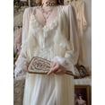 thumbnail image 2 of French Sweet Vintage Fairy Dress Women 2022 Autumn Lace Sexy Casual Korean Dress Female Court Chiffon Elegant Long Strap DressesM Gao Jinjia LED, 2 of 2