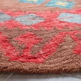 thumbnail image 3 of SAFAVIEH Aspen Edna Tribal Area Rug, Brown/Red, 7' x 7' Round, 3 of 7