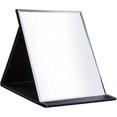 thumbnail image 1 of Portable PU Leather Mirror Foldable Table Makeup Mirror with Adjustable Stand (Black), 1 of 5