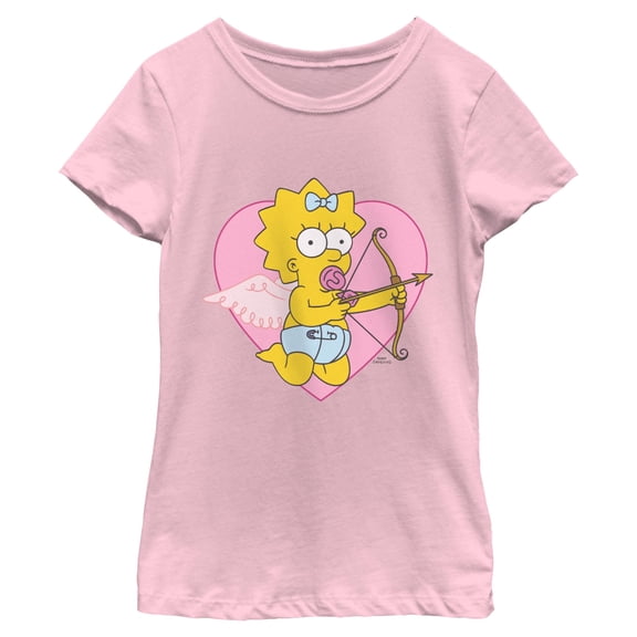 Girls The Simpsons Cute Cupid Maggie T Shirt