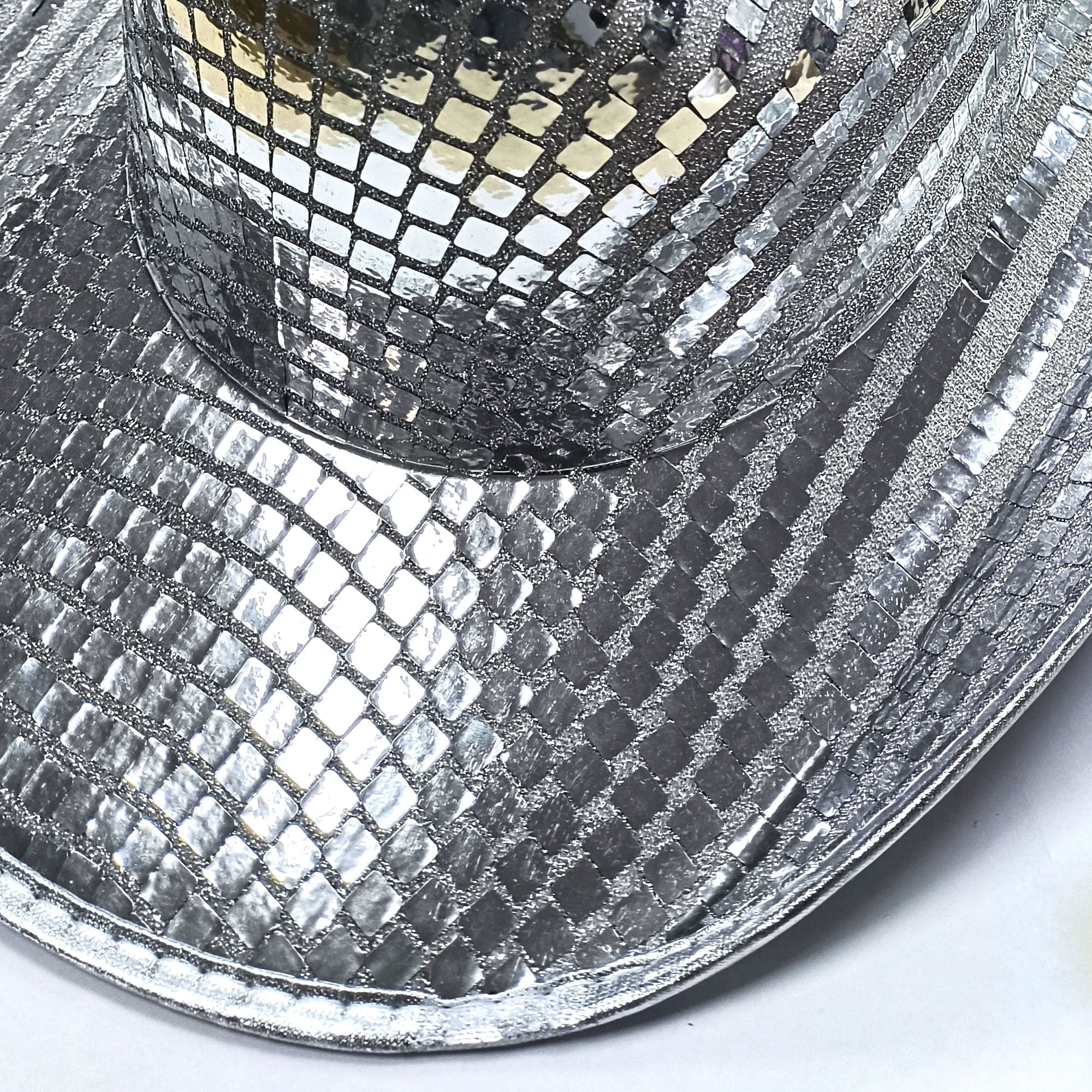 Disco Cowboy Hat Costume Accessory for Adults, Silver, Halloween by Way To Celebrate