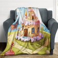 thumbnail image 4 of Cartoon Birthday Cake Soft Cozy Warm, Lightweight And Plush Flannel Throw Blankets - Perfect for Couch, Bed, Travel, 4 of 7