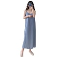 thumbnail image 1 of Qarigey Vestido Largo Sin Mangas Gasa Ropa De Verano Vestido Suelto Sexy, Blanco, S Vestidos Azul L Qarigey AP001588-23B, 1 of 6