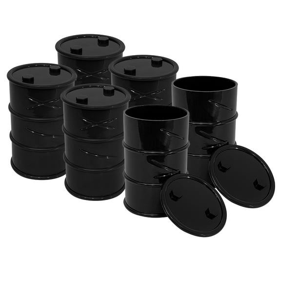 Set of 6 Black Oil Drums For WWE & AEW Wrestling Action Figures