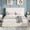 Cream White, variant on SHA CERLIN Full Size Bed Frame, Velvet Upholstered Platform Bed, Vertical Channel Tufted Adjustable Headboard, Low Profile Bed Frame, No Box Spring Needed, Easy Assembly, White