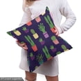 thumbnail image 4 of Dark Purple Upholstery Fabric by the Yard, Colorful Pots Green Succulents in Pots with Dark Background Various Shapes, Decorative Fabric for DIY and Home Accents, 5 Yards, Multicolor by Ambesonne, 4 of 4