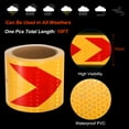 thumbnail image 3 of Unique Bargains Reflective Tape, 4' x 33 FT Arrow Waterproof Adhesive Safety Tape, Yellow Red, 3 of 6