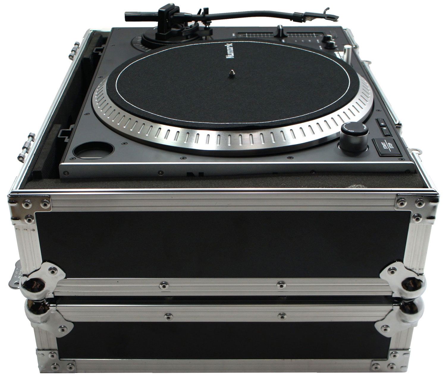Harmony HC1200E Flight DJ Turntable Custom Case fits Audio Technica AT-LP1240 