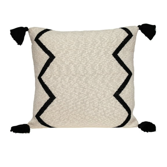 Parkland Collection Zinga Transitional Beige/Cream Throw Pillow