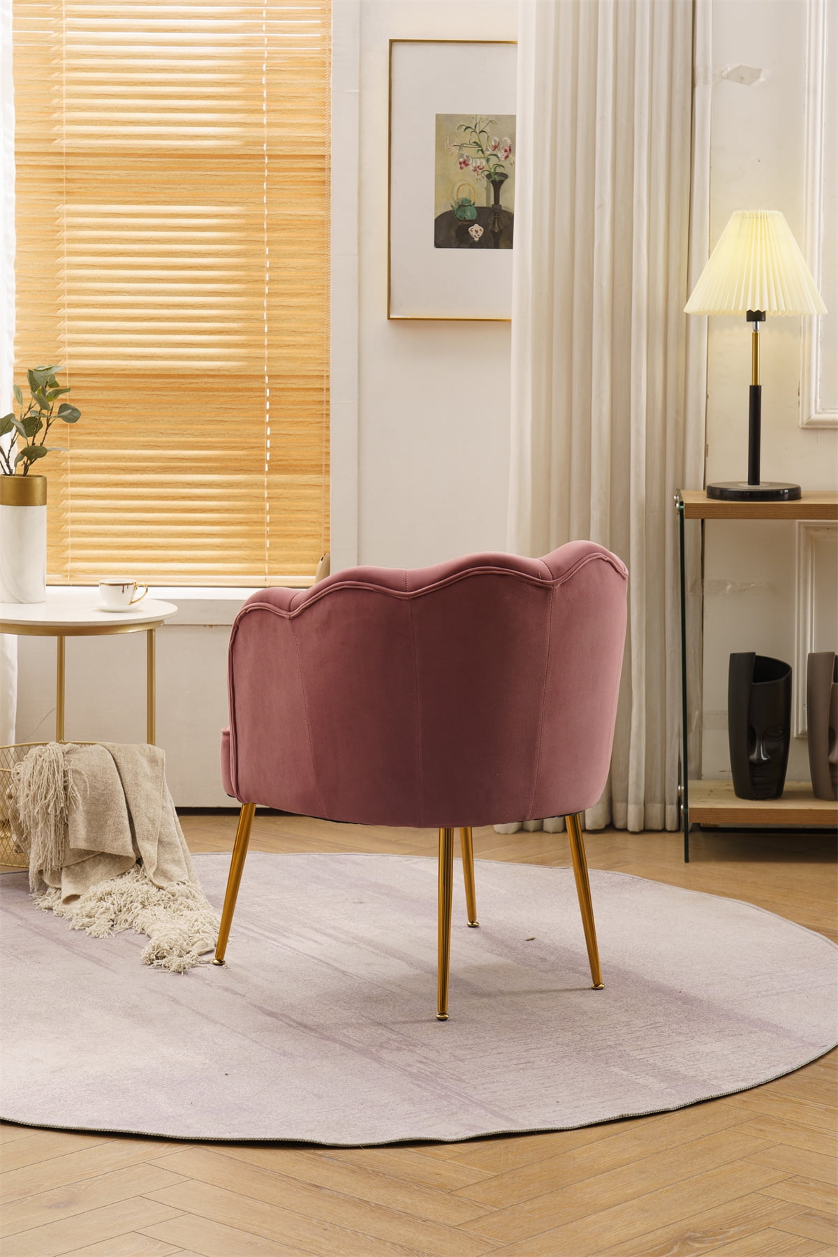 Scallop pink chair deals