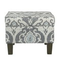 thumbnail image 5 of HomePop Suri Transitional Fabric Storage Ottoman with Slate Pattern in Blue, 5 of 6