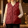 thumbnail image 5 of Naotn Quilted Zip Up Vest for Women Thermal Lightweight V Neck Jackets Travel Fall Outfits with Front Pockets, 5 of 6