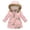 Q03-Pink, variant on Toddler Girls Coat Boys Winter Cartoon Prints Hooded Jacket Thicken Windproof Zipper Warm Outerwear for Girl Size 4-5T