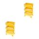 thumbnail image 1 of Tholdsy Estante de almacenamiento para carro, carros de tres capas simulados Adorables decorativos, marco de Metal, estante de imitación Amarillo 2Conjunto, 1 of 6