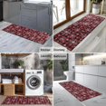 thumbnail image 2 of Red and Black Christmas Snowflake Pattern Kitchen Rug Mat,Kitchen Runner Rugs Non Skid Washable,Decorative Kitchen Floor Mats for Kitchen,Sink,Laundry,17"X47", 2 of 5