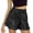 Black, variant on Women Sequin Skirt Sparkly Stretchy High Waist Ruffle Glitter Mini Short Skirts Concert Outfits (Black, M)