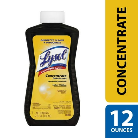 Non Acid Cleaner Disinfectant - (2 pack) Lysol Disinfectant Concentrate Original Scent, 12oz