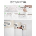 thumbnail image 5 of No Hook Shower Curtain with Snap-in Liner, 4th of July Waterproof Fabric Bathroom Curtains, Independence Day Spring Floral Love Heart Rustic Bath Curtains & Mesh Top Window 60"x72", 5 of 6