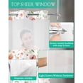 thumbnail image 4 of No Hook Shower Curtain with Snap in Liner, Spring Watercolor Sunflowers Poppies Floral Eucalyptus Leaves Shower Curtains for Bathroom, Washable Shower Curtain Liner Set with Mesh Top Window, 72"x84", 4 of 6