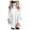 White, variant on Lindreshi Sweatshirts for Women Women's color street pullover high neck split loose sweater
