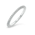 thumbnail image 1 of Classic One Channel Pave Cubic Zirconia Ring Sterling Silver 925, 1 of 3