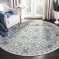 thumbnail image 3 of SAFAVIEH Brentwood Gillian Floral Area Rug, Light Gray/Blue, 3' x 3' Round, 3 of 11