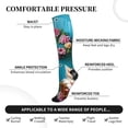 thumbnail image 3 of Lsque Whimsical Cats and Flowers Scene Pattern Sport Compression Socks for Men & Women 15-20 mmHg Knee High Nurse Pregnant Running Medical and Travel Athletic, 3 of 6