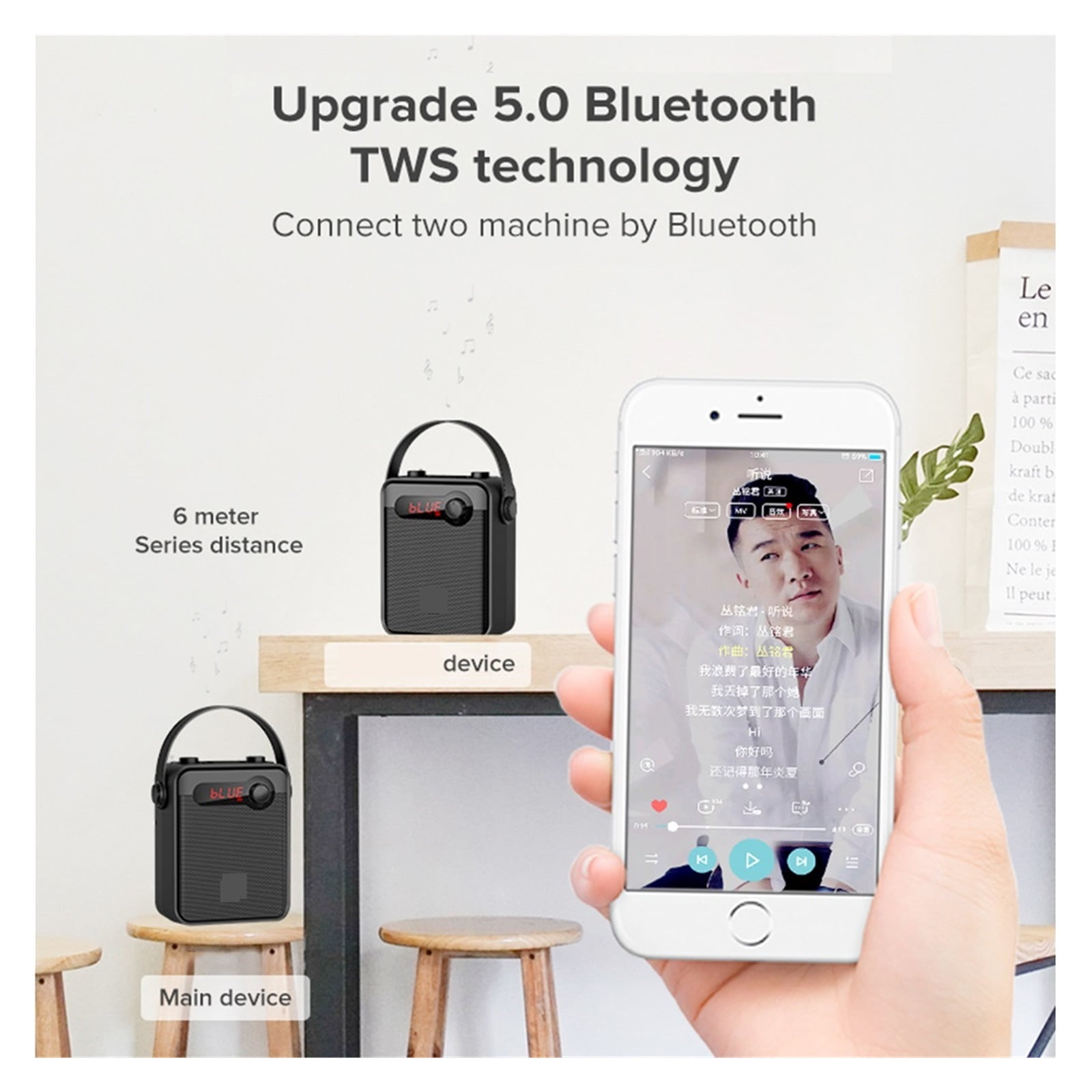 Speaker H8 Portable Voice Amplifier Wireless Mic Audio Recording FM Radio AUX USB TF Card Loudspeaker ,Powerful Voice Amplifier