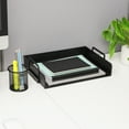 thumbnail image 7 of Mind Reader Stackable Paper Tray, Desktop Organizer, File Storage, Office, Plastic, 13.75"L x 10"W x 10.75"H, 4 Pcs., Black, 7 of 7