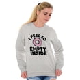 thumbnail image 4 of So Empty Inside Donut Sweet Tooth Unisex Plus Fleece Graphic Sweatshirt Brisco Brands 2X, 4 of 5