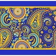 thumbnail image 2 of IBA Indianbeautifulart Blue Artistic Paisley Printed Ribbon&nbsp;Trim&nbsp;9 Yards Velvet Fabric Laces For Crafts Sewing Accessories 3 Inches, 2 of 2
