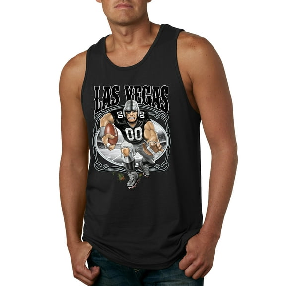 Wild Bobby Las Vegas Fan LV Fantasy Sports Men Graphic Tank Top, Black, Small