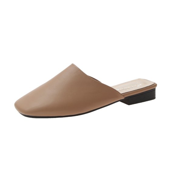 Kyusrd Summer Sandals For Women Indoor And Outdoor Wide Baotou Retro New Women's Shoes Toe Thick Heel Women's Sandals