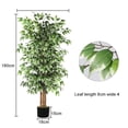 thumbnail image 2 of Árbol artificial GTIDEA Ficus de 1,8 m con tronco natural y musgo, 2 of 7