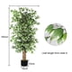 thumbnail image 2 of Árbol artificial GTIDEA Ficus de 1,8 m con tronco natural y musgo, 2 of 7