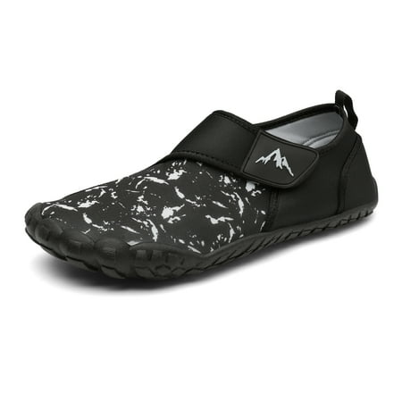 

NORTIV 8 Men s Barefoot Water Shoes Lightweight Outdoor Sports Quick Dry Aqua Swim Surf Shoes SNWS222M BLACK Size 8.5