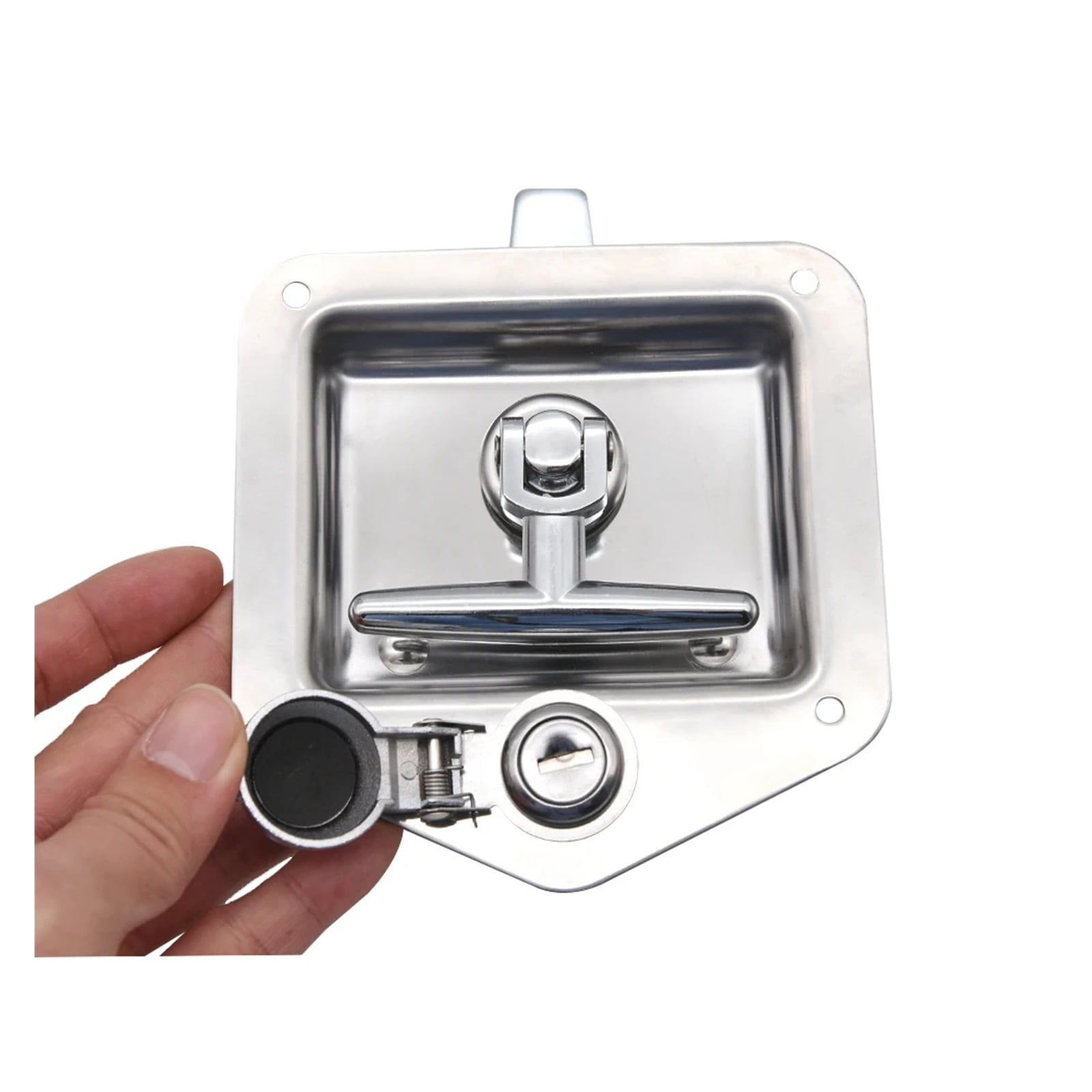 1/2Pcs Stainless Steel RV Yacht Door Lock Accessories T-toolbox Lock For Caravan Truck RV Accessories Camper Trailer ,Simple to Install
