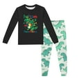 thumbnail image 2 of Gaexia Boys Pjs Size 7 Toddler Kids Baby Boys Girls Pajamas Cartoon Cute Print Long Sleeve Top Trousers Outfits Set Pajamas Party Clothes Black 6T, 2 of 5